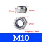 <!--F#f_0-->NYLOC NUTS NYLON INSERT STAINLESS STEEL M2 M3 M4 M5 M6 M8 M10 M12 M14 M16 M20<!--F/-->