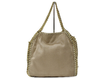 ○Stella Mccartney Falabella Chain Shoulder Bag Mini 495151 Beige