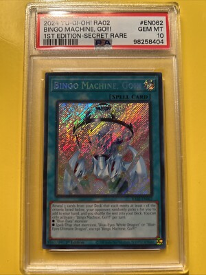 YuGiOh! BINGO MACHINE, GO!!! #RA02-EN062🔥PSA 10 GEM MT🔥1st ED