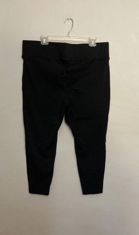 Leggings Torrid Gris Negro Cuadros 2 Tire en Banda Ancha Foto 4 de 4