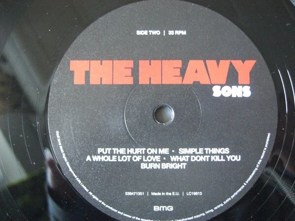 LP / VINYL  THE HEAVY - SONS - Bild 4 von 4