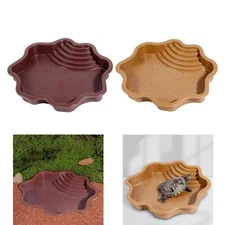 Tortoise Water Bowl Turtle Feeding Dish for Gecko Chameleon Pet Supplies