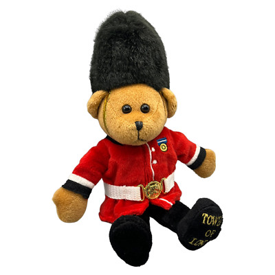 Tower of London Royal Guard Wache Teddy Stofftier 32cm Rot Schwarz GB Souvenir
