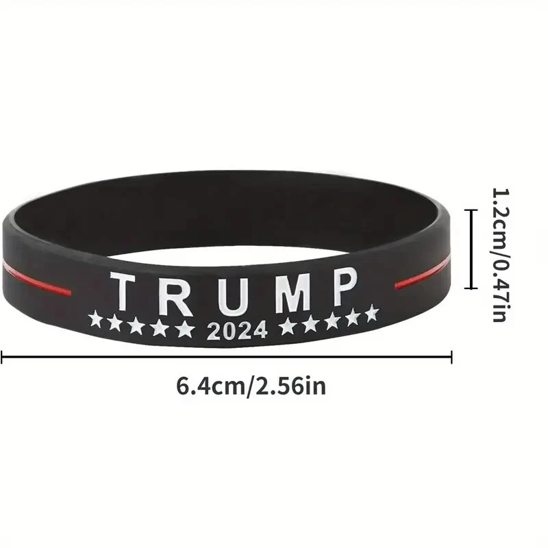 *NUEVO* JUEGO DE 2 PULSERAS PULSERAS DE SILICONA TRUMP 2024 - LLEVAR AMÉRICA DE VUELTA Foto 2 de 3