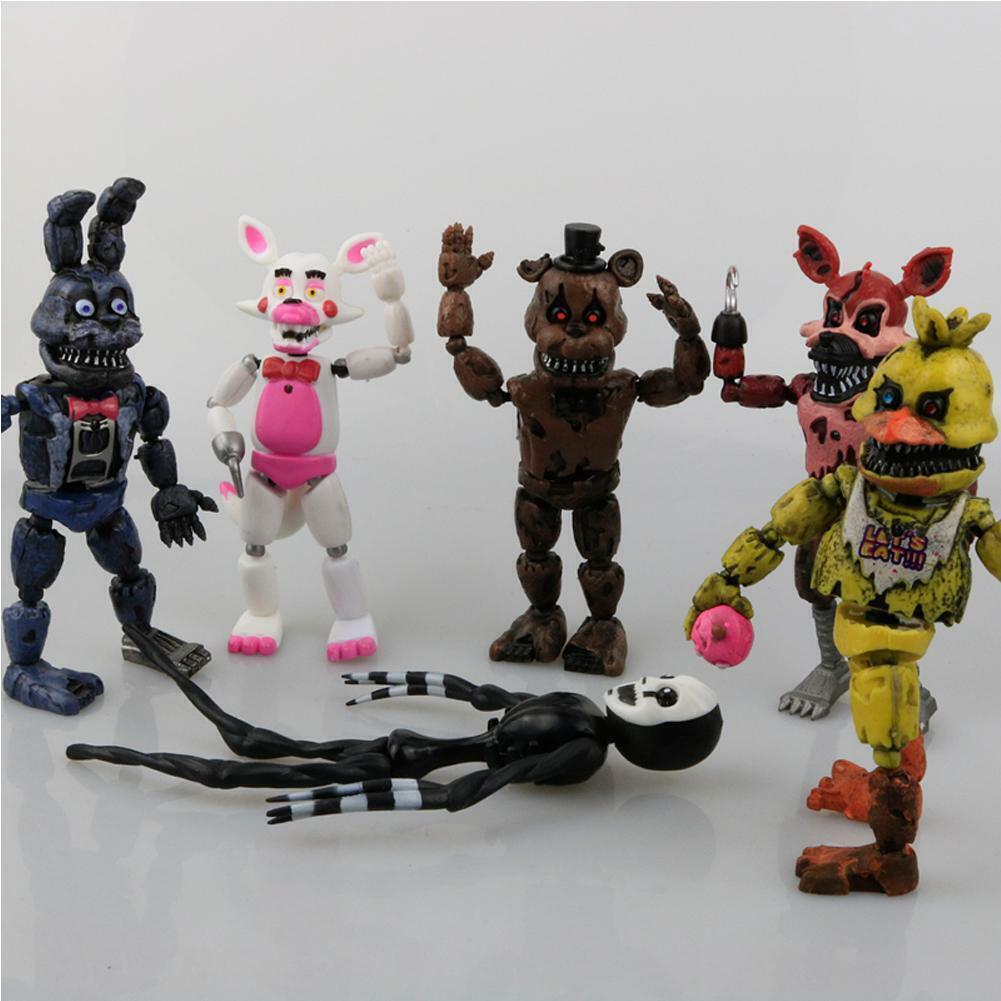 Kit 6 Bonecos Five Nights At Freddy 's Fnaf Action Figure