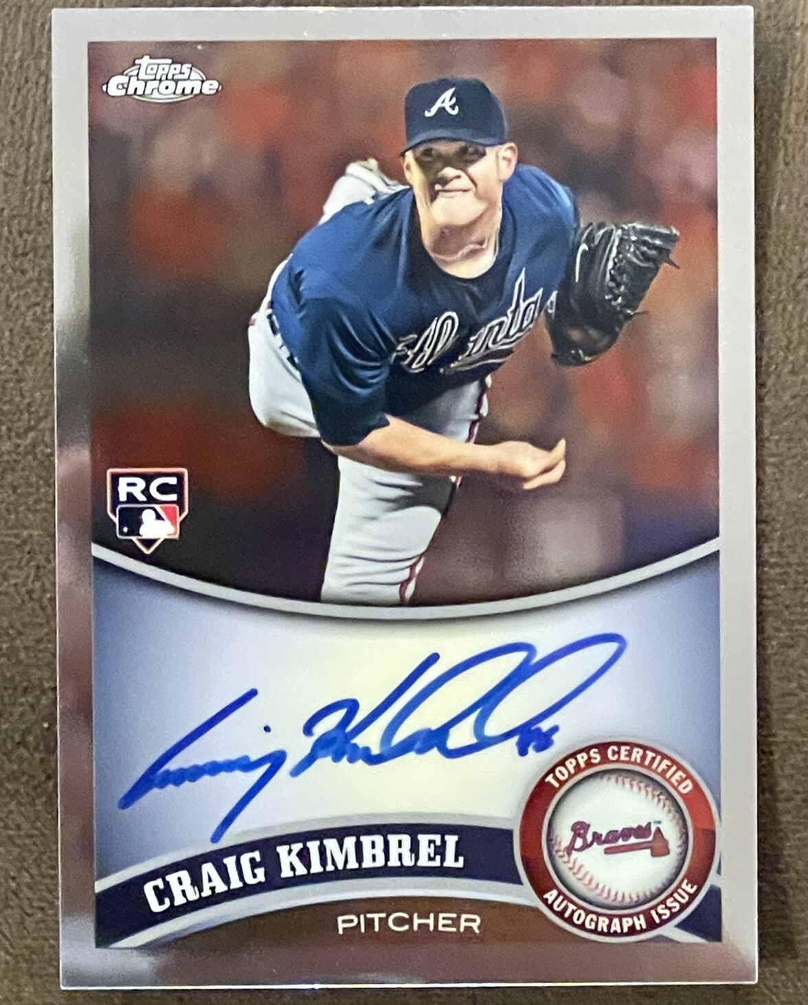 2011 Craig Kimbrel Topps Chrome Rookie Card RC Auto!!