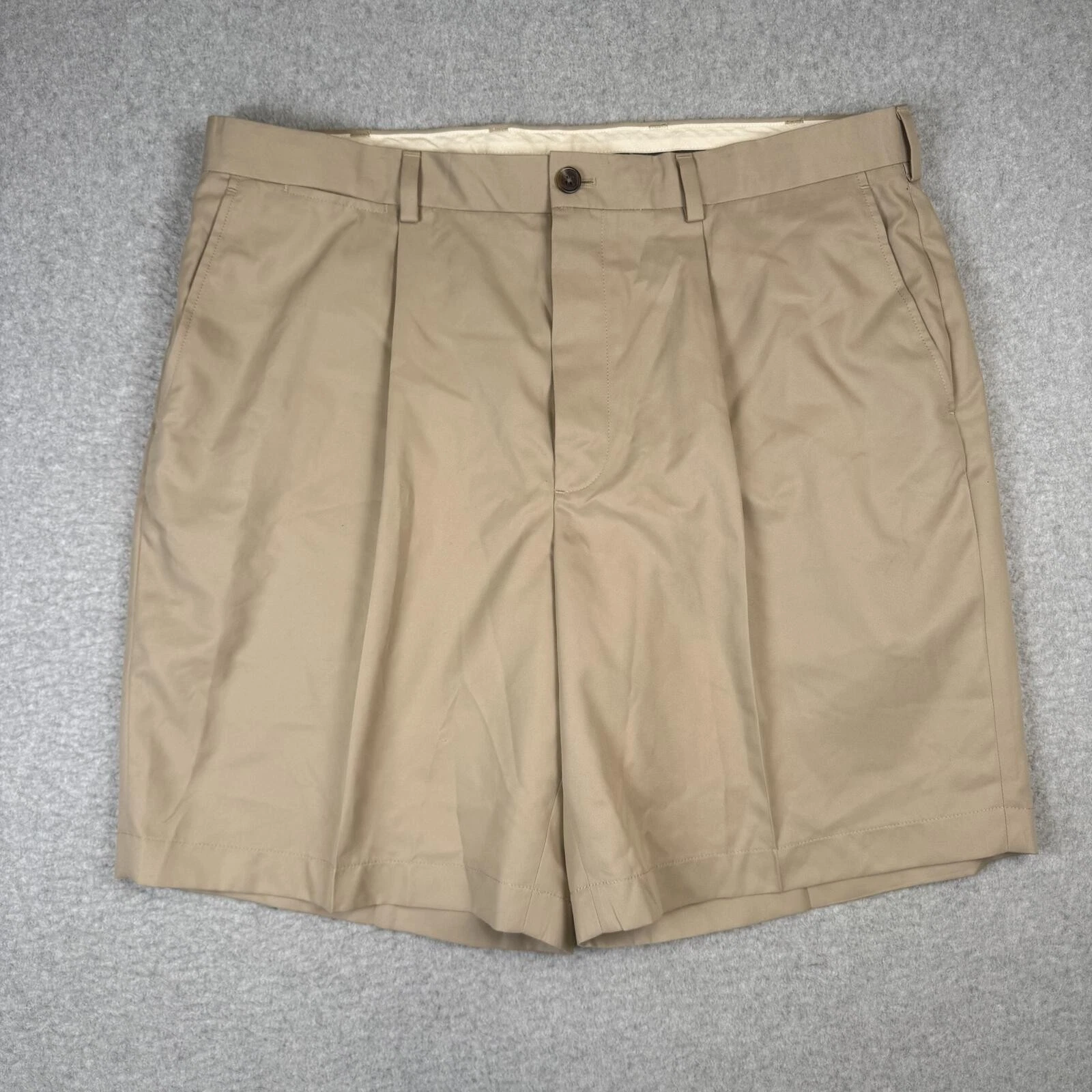 Brooks Brothers St Andrew Links Chino Shorts Size 40 Beige Khaki SS-2054
