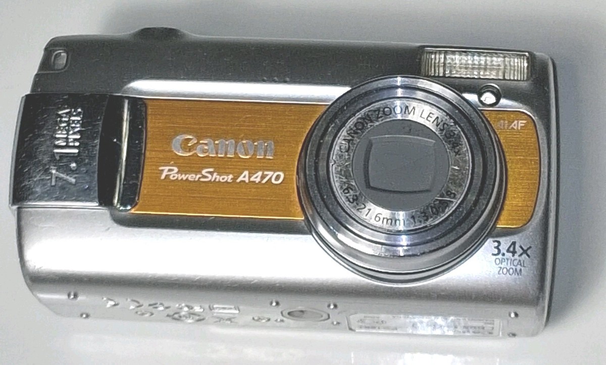 Canon PowerShot A470 Silver Orange 7.1 Megapixels Digital Camera