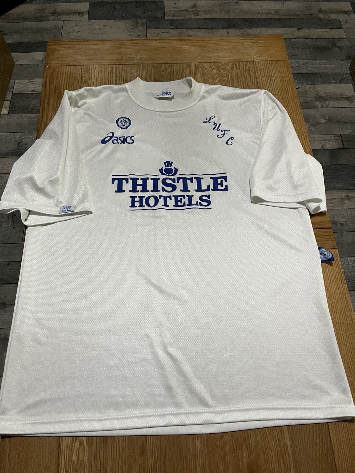 Genuine Leeds United 1995/96 Home Football Shirt Asics XL