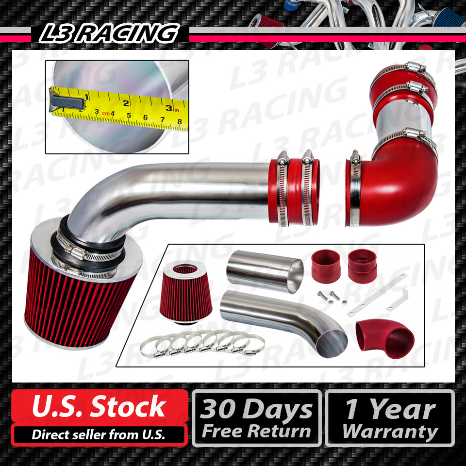RED COLD AIR INTAKE KIT+DRY FILTER FOR 88-89 Trans AM Firebird Formula 5.7 5.0