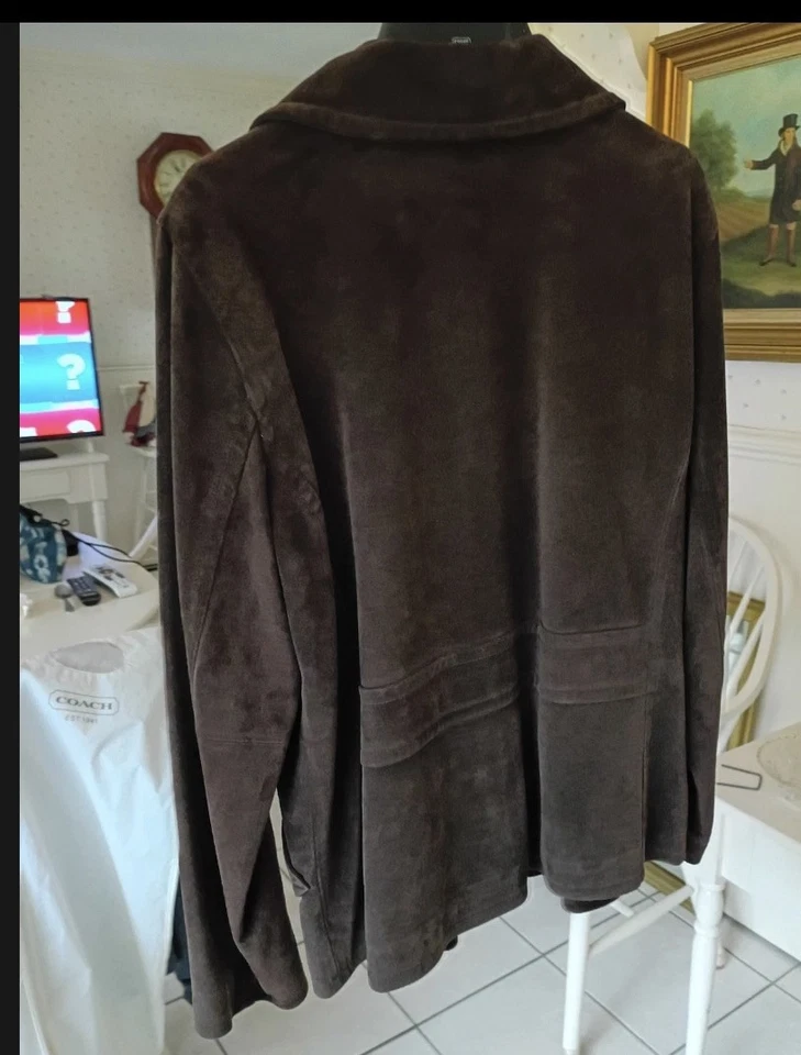 Coach Gamuza Cuero XL Mujer Chaqueta Foto 4 de 4