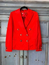 Lanvin Red Linen/Cotton Jacket 125 Year Anniv...