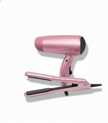 Cortex Travel Dryer & Iron Duo Blush Pink Rose Clair Lightweight Styling Set