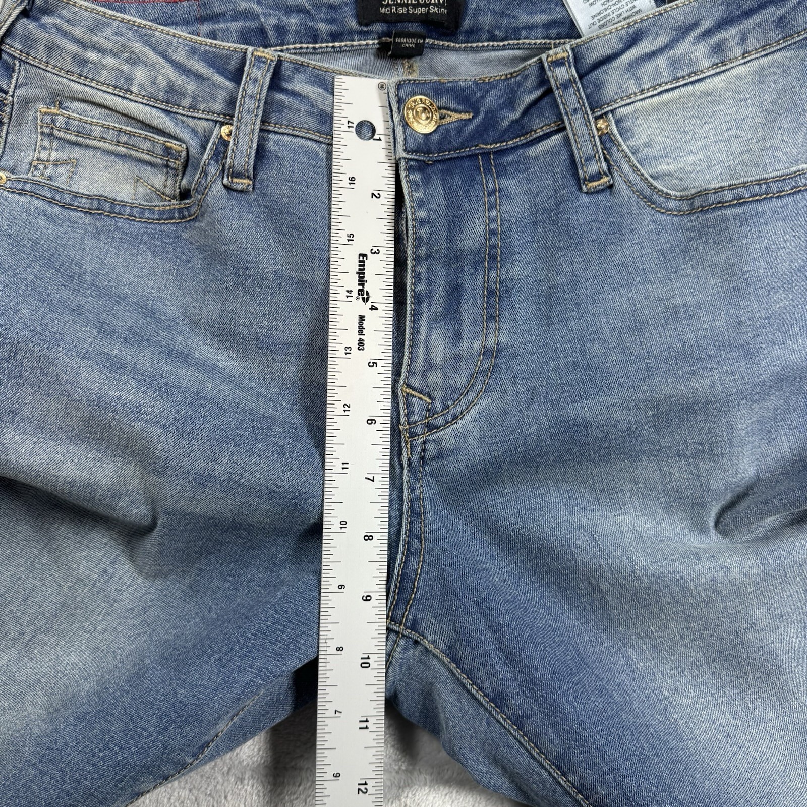 True Religion Jennie Curvy Crystal SN Mid Rise Super Skinny 30 Light Wash thumbnail 8