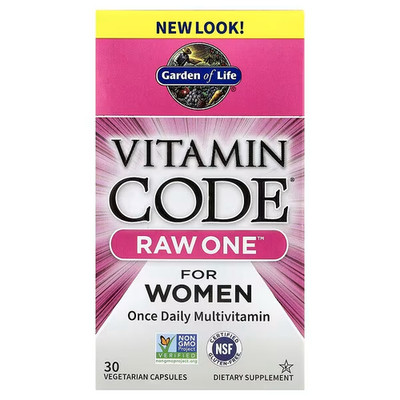 4 Items x Garden of Life Vitamin Code Raw One for Women 30 Cap Exp 12/2025