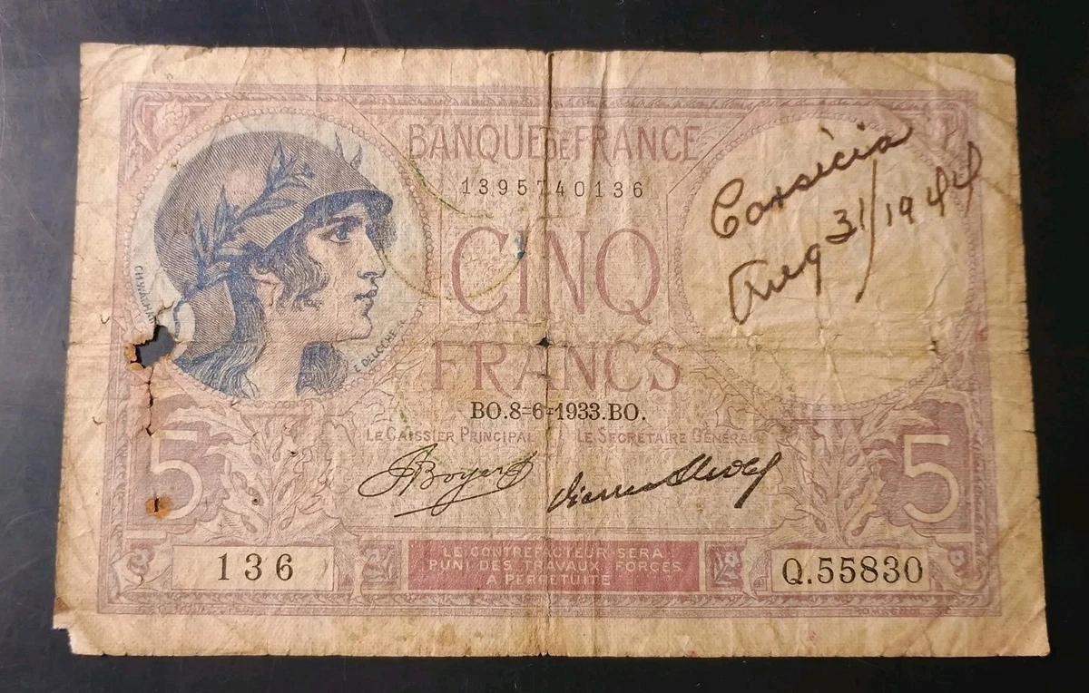 1939 Year French Paper Money for sale | eBay