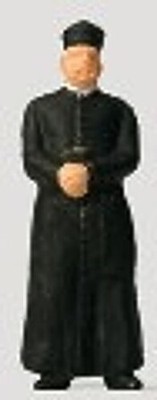 Preiser Priest Wearing a Cassock - Model Railroad Figure - HO Scale - #28076