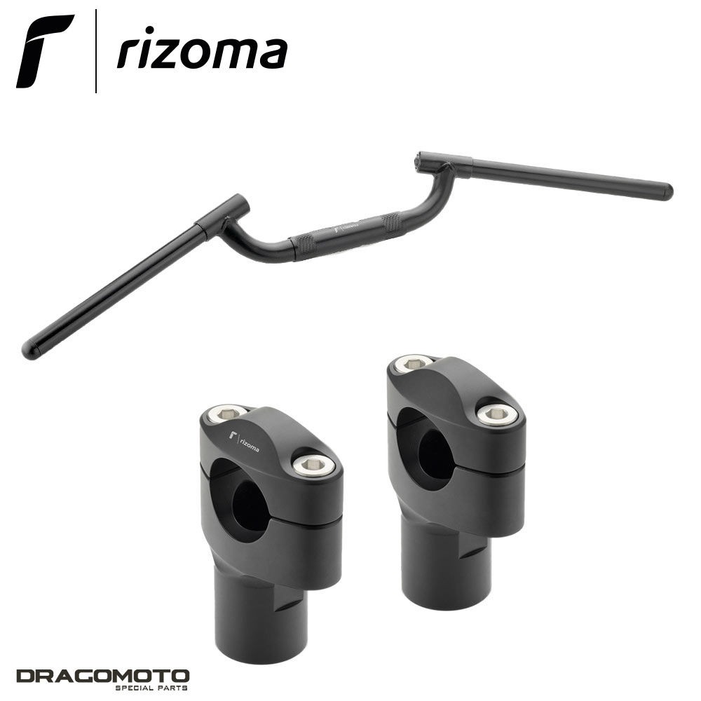 Guidon Race Retro Rizoma noir pour rouler en ville avec votre Moto Guzzi V7 Stone 2022