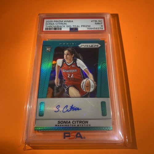 Sonia Citron 2025 Panini WNBA Prizm #TB-SC Teal Throwback RC Auto /35 PSA 9 POP3