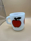 Single Vintage Fire-king Apple Mug Anchor Hocking Fire King Milk Glass