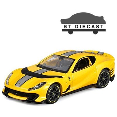 MAISTO SPEED ICONS FERRARI 812 COMPETIZION 1/64 DIECAST MODEL CAR YELLOW 15709