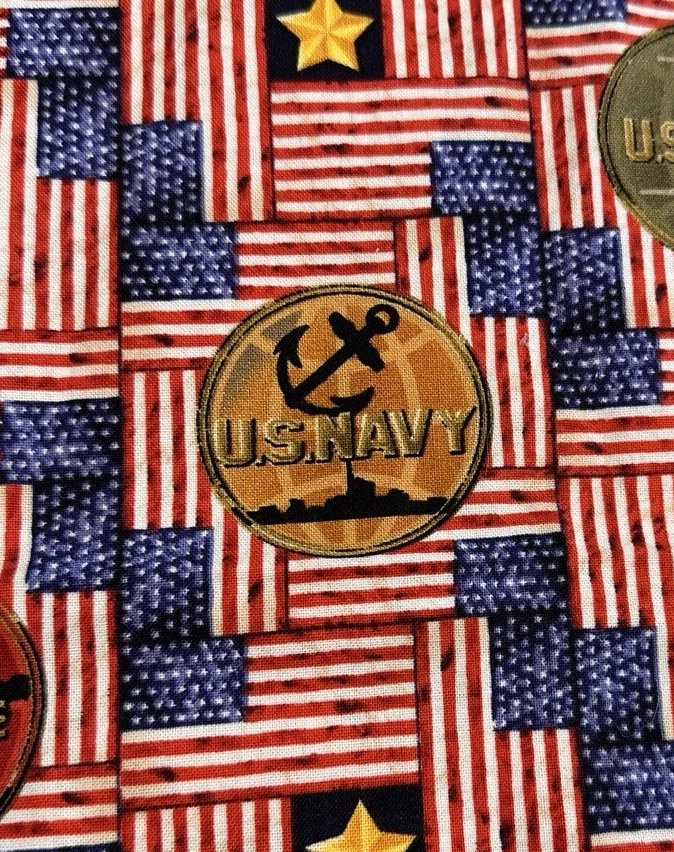 Unique Military Print Fabric “Patriots” By Kate Ward Thacker for Next Day Art - Image 3 of 4