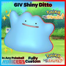 ✨ Shiny Ditto 6IV ✨ Pokemon Lets Go Pikachu & Eevee 🚀 Fast 🚀
