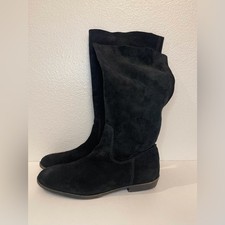 Nine West Women  s Y2K Vintage America Collection Black Suede High Boots Size 8.5