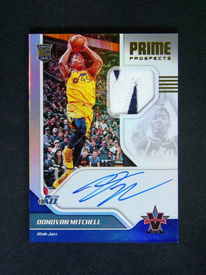 #ad 2017 18 Panini Vanguard Donovan Mitchell RC Jersey Patch Auto 05 99 $324.99