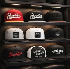 Brooklyn NYC Snapback Hat Flat Brim Streetwear New York NY Cotton Baseball Cap