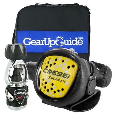 Cressi Compact MC9 Scuba Regulator w/ Gear up Guide Regulator Bag