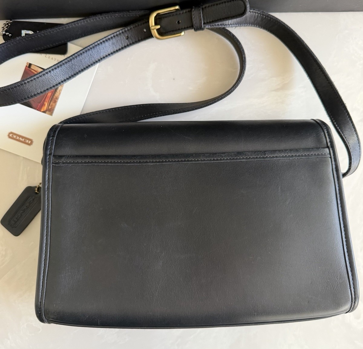 COACH VINTAGE RIDGEFIELD FLAP LIMITED EDITION BLACK SHOULDER BAG
