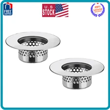 Bathroom Sink Strainer (2 Pack), Bathtub Drain Cover Lavatory Sink Drain Straine