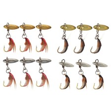 6Pcs Fishing Lures Spinner Swimbaits Sequins Lures Baits Single Hook Fishhooks
