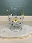 Vintage Leonardo Murano Millefiori Ice Bucket Vase Clear Handblown Art Glass