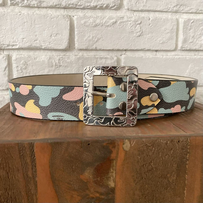 BAPE New multi camo leather belt cotton candy camo NIGO A Bathing