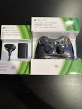 Xbox 360 Wireless Controller Black OEM NSF-00001 2010 With Play & Charge Kit New