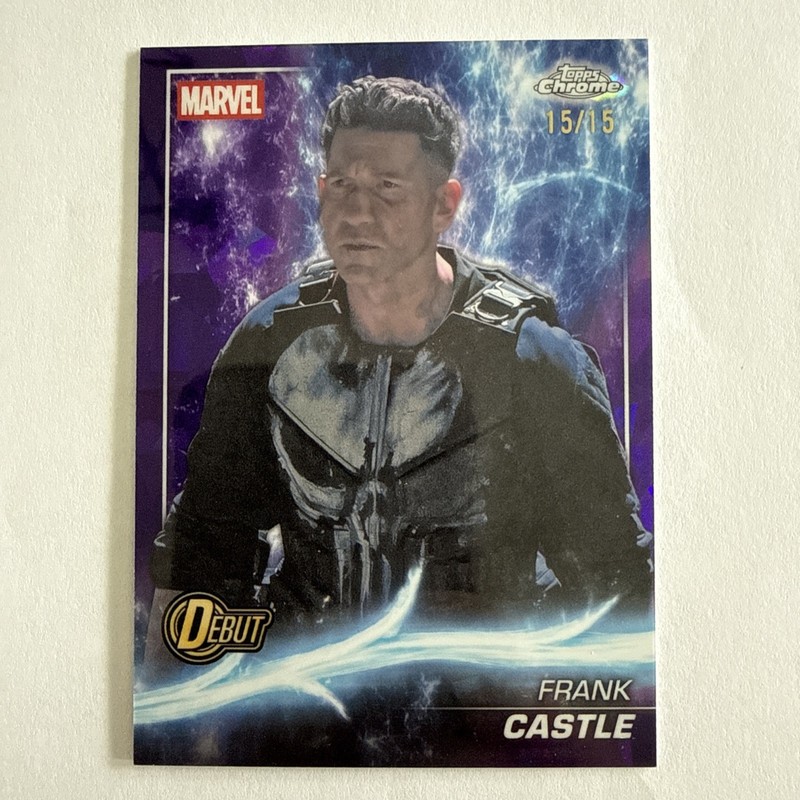 2025 Topps Chrome Sapphire Marvel Studios Purple Frank Castle /15 Punisher 15/15