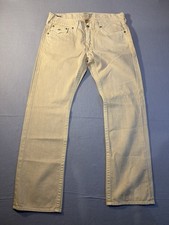 True Religion Men's Ricky Jeans Yellow Made In USA Sz 36X34