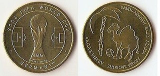 Offizielle FIFA Medaille zur WM 2006 in Deutschland Saudi Arabien