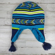 SWISS TECH Tasseled Beanie Knit Winter Hat OSFM Blue Cove Performance Gear  