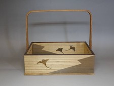 Yamamoto Teisai Ginkgo Holz Parkett Tabak Tablett gebraucht mit Box