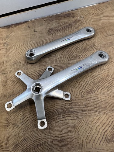 vintage Shimano 600 Tri Color FC-6400 Crank Arm Set 172.5mm Road 130 B