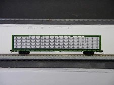 Solid Wood Wrapped Lumber Load for N Scale 72 Foot Centerbeam Flat Car
