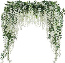 3Pcs 7.2Ft/Piece Artificial Flowers Wisteria Garland Artificial Wisteria Vine...
