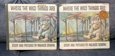 2 Vintage WHERE THE WILD THINGS ARE 1963 1st Ed 25th Ed Maurice Sendak HC Book