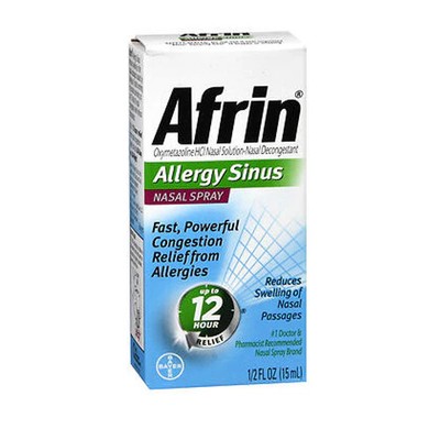 Allergy Sinus Oxymetazoline Hcl Nasal Spray 15 Ml
