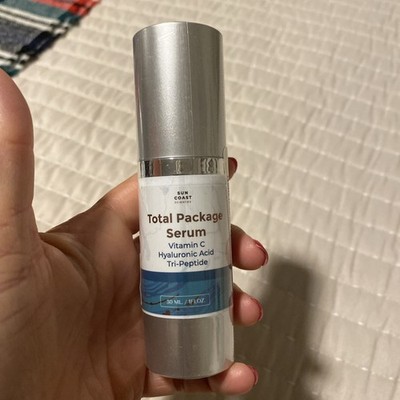 Sun Coast Sciences Total Package Serum Vitamin C Hyaluronic Acid Tri-Peptide New