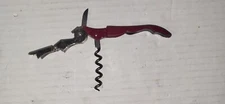 Pulltap's Red Double Hinged Waiter Corkscrew Wine Opener Multifunctional