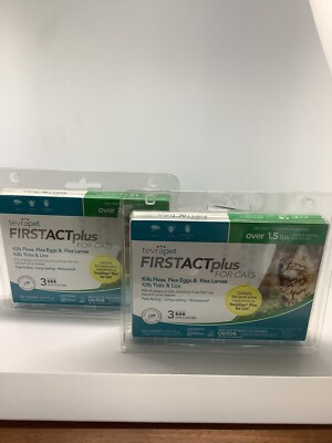 FirstAct Plus Flea and Tick Topical for Cats over 1.5lbs, 3 Dose Fast Ship!!